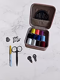 Dikiş Seti-Çantalı (Pudra pembe renk)